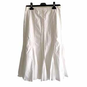 GERARD DAREL Midi Flare Skirt Piping White S